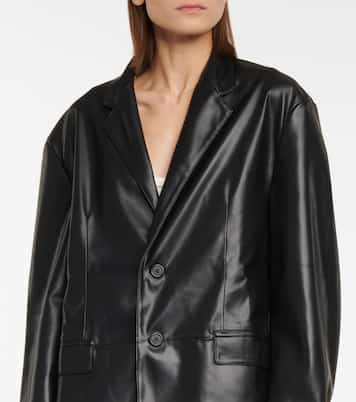Blazer Olympia en cuir synthétique | The Frankie Shop