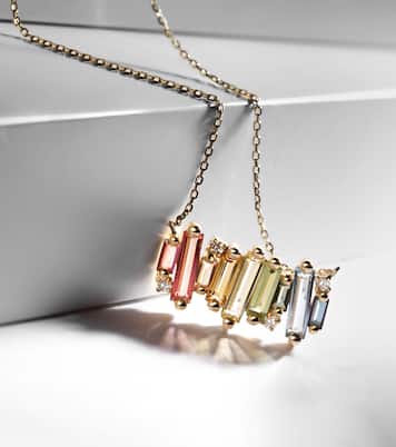Collier en or 14 ct avec diamants et pierres | Suzanne Kalan
