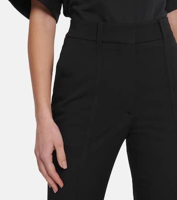 Pantalon droit en laine mélangée à taille haute | Alaïa