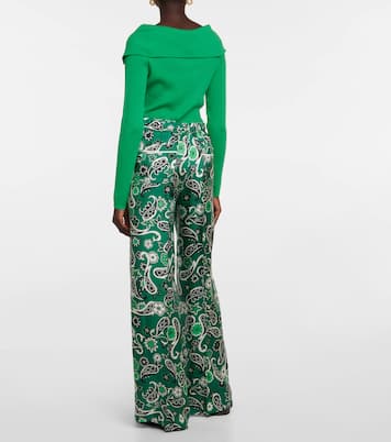 Pantalon ample Paisley Power en soie | Dorothee Schumacher
