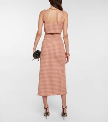 Jupe midi Belili en coton et soie | Altuzarra
