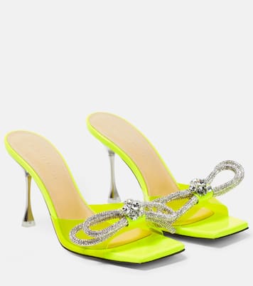Double Bow embellished PVC mules | Mach & Mach
