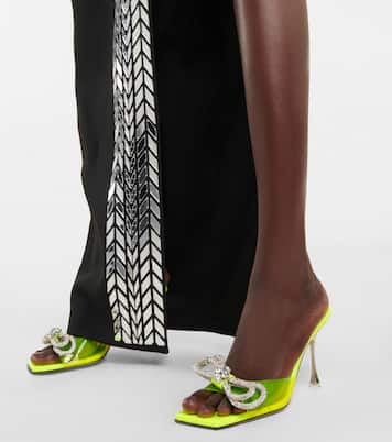 Double Bow embellished PVC mules | Mach & Mach
