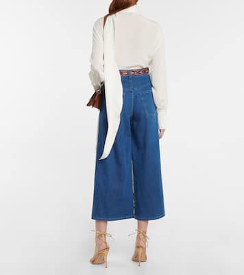 Culottes de seda y denim estampados | Etro
