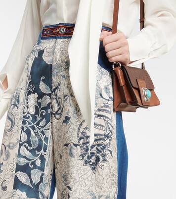 Culottes de seda y denim estampados | Etro