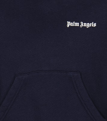 Logo track cotton hoodie | Palm Angels Kids