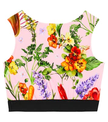 Crop top en mezcla de algodón | Dolce&Gabbana Kids