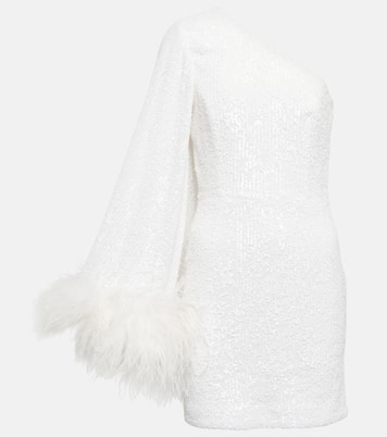 Davina feather-trimmed minidress | Rebecca Vallance