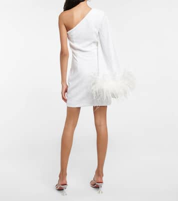 Davina feather-trimmed minidress | Rebecca Vallance