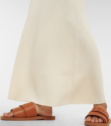 Ribbed-knit wool-blend slip dress | Chloé