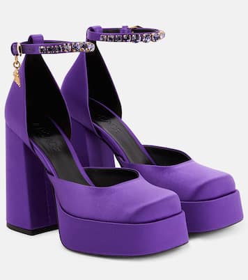 Pumps con plateau Medusa Aevitas in raso | Versace