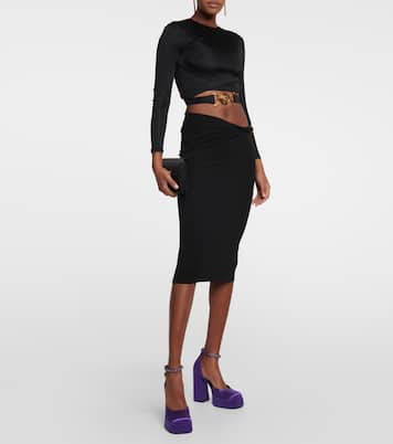 Pumps con plateau Medusa Aevitas in raso | Versace