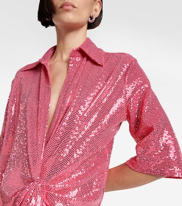 Sequined gathered minidress | Dodo Bar Or
