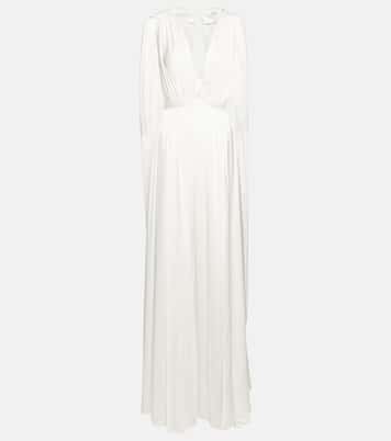 Satin cape gown | Safiyaa