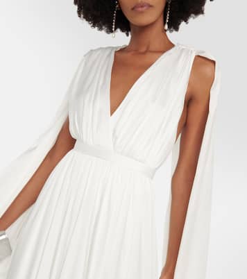 Satin cape gown | Safiyaa