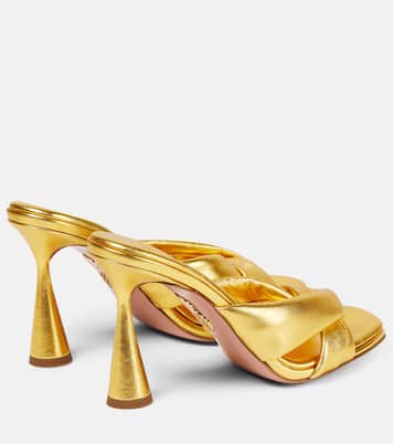Mules Amore in pelle metallizzata | Aquazzura