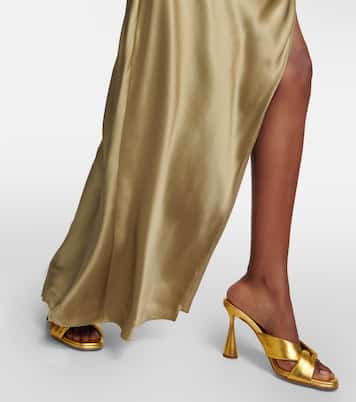 Mules Amore in pelle metallizzata | Aquazzura