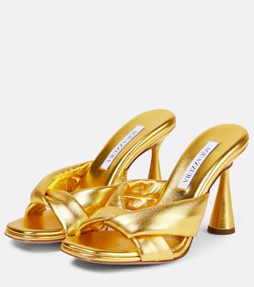 Mules Amore in pelle metallizzata | Aquazzura