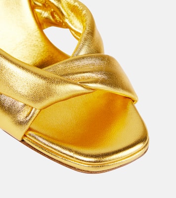 Mules Amore in pelle metallizzata | Aquazzura