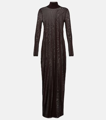 Abito lungo a collo alto in maglia | Alaïa