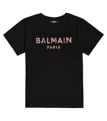 Camiseta en jersey de algodón con logo | Balmain Kids