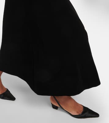 Vestido midi Dushi de terciopelo | Dodo Bar Or