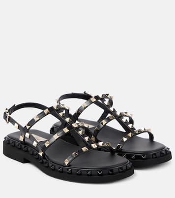 Valentino garavani black sandals new arrivals