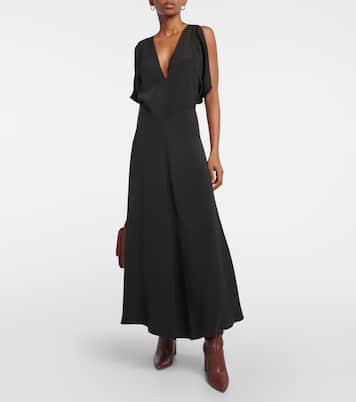 Flared silk maxi dress | Loro Piana
