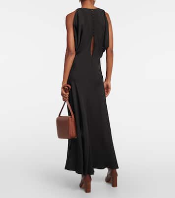 Flared silk maxi dress | Loro Piana
