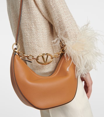 Moon VLogo Small leather shoulder bag | Valentino Garavani