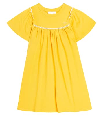 Abito in cotone con volant | Chloé Kids