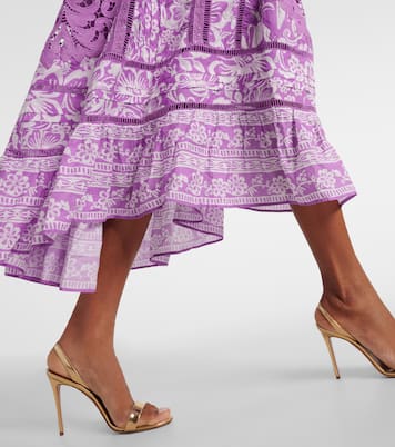 Bedrucktes Maxikleid aus Baumwolle | Farm Rio
