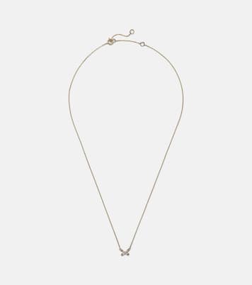 Collier Diamond Cross Stitch en or 14 ct et diamants blancs | Stone and Strand