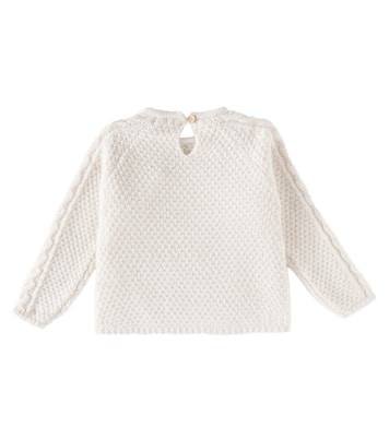 Pullover Hilda aus Baumwolle mit Häkelstrick | Louise Misha