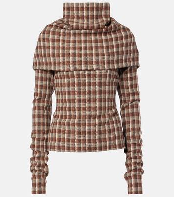 Checked wool and cotton-blend top | Acne Studios