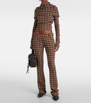 Checked wool and cotton-blend top | Acne Studios