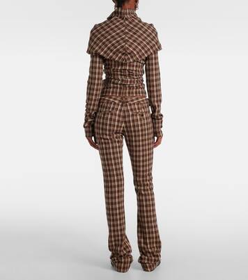 Checked wool and cotton-blend top | Acne Studios