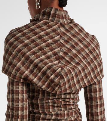 Checked wool and cotton-blend top | Acne Studios