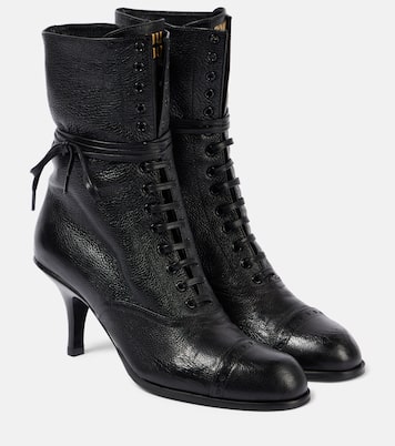 Bottines 75 en cuir | Miu Miu