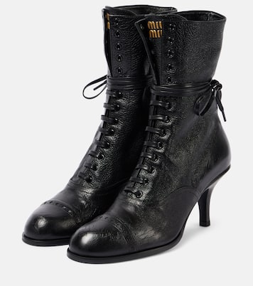 Bottines 75 en cuir | Miu Miu