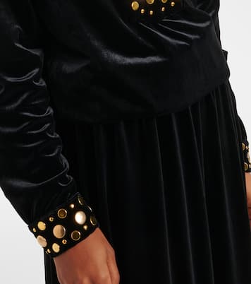 Robe longue Arol en velours à ornements | Dodo Bar Or