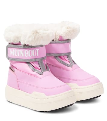 بوت ثلج مقلم بفرو صناعي Junior Park Strap | Moon Boot Kids