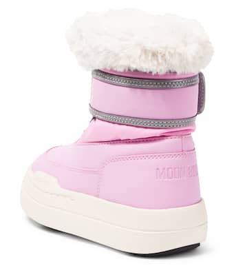بوت ثلج مقلم بفرو صناعي Junior Park Strap | Moon Boot Kids
