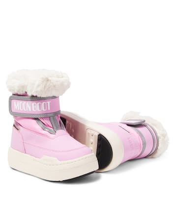 بوت ثلج مقلم بفرو صناعي Junior Park Strap | Moon Boot Kids