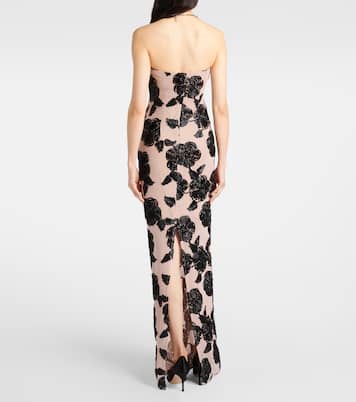 Floral mesh-trimmed gown | Rotate