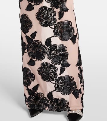 Floral mesh-trimmed gown | Rotate