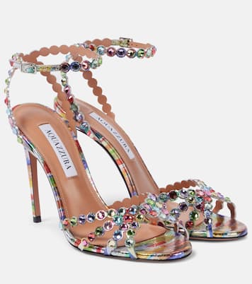 Tequila 105 embellished leather sandals | Aquazzura