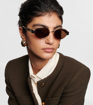 Occhiali da sole ovali Triomphe Metal 01 | Celine Eyewear