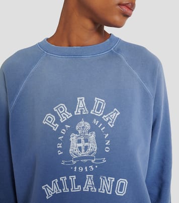 Felpa in jersey di cotone con logo | Prada