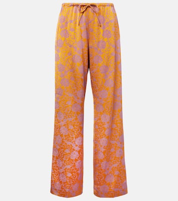 Pantalon ample en jacquard à fleurs | Dries Van Noten